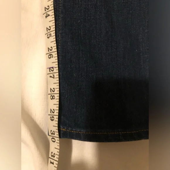 J. Crew Matchstick Jeans 25 Regular Women’s Mid Rise Slim Denim Blue Dark Wash - Picture 7 of 9